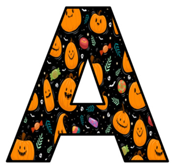 Halloween/Pumpkin Bulletin Board Letters by Awe-Inspiring Teaching