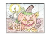 Halloween Physics Color by Number Pumpkin Velocity, Acc, F