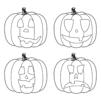 Halloween Pumpkin Faces Coloring Pages | 25 Printable Coloring Sheets