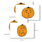 Halloween Pumpkin (Jack-o-lantern) Emotion Cards