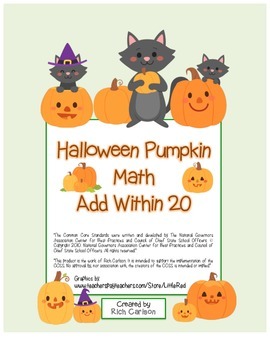 Preview of Halloween Pumpkin Add Within 20! Halloween Pumpkin FUN! (color)