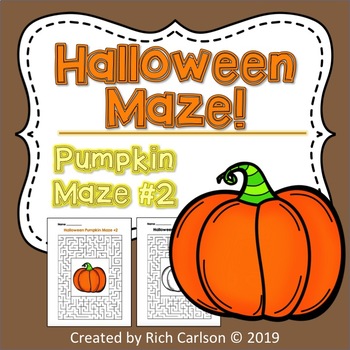 Halloween Pumpkin Maze 2! Halloween Maze FUN! (Color and Black Line)