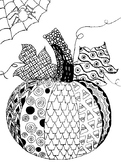Halloween Pumpkin Mindfulness Zentangle Coloring Sheet