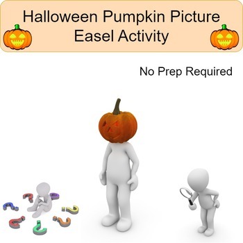 Preview of Halloween Pumpkin Picture Easel Activity: No Prep Required