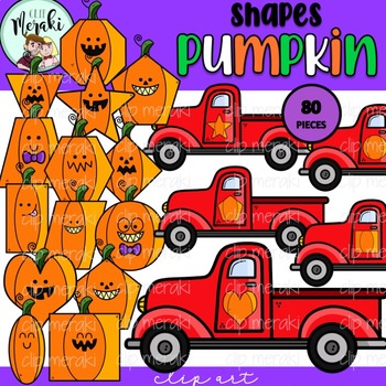 Preview of Halloween Pumpkin Shapes Clip Art. Formas geométricas.