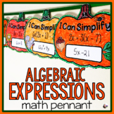 Halloween Pumpkin Simplifying Algebraic Expressions Math P