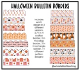 Halloween Pumpkin Smiley Retro Bulletin Board Borders//Printable