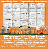 Halloween, Pumpkins, Fire Safety & More 20 October Close Reading Comp Passages 