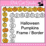 Halloween Pumpkins Frame / Border Clip Art - Jack-o'-lante