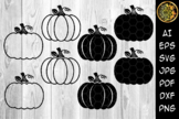 Halloween Pumpkins SVG Clip Art