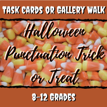 Preview of Halloween Punctuation Task Card Trick or Treat