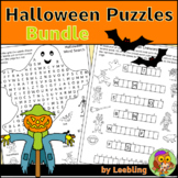 Halloween Puzzle Activities Bundle – Crosswords, Word Sear