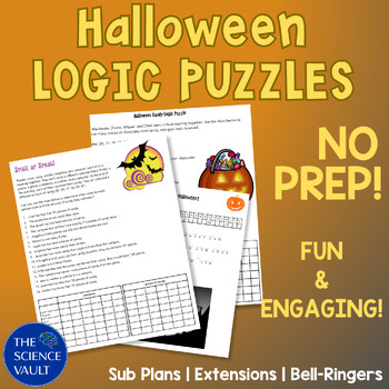 Preview of Halloween Logic Puzzles & Cryptograms Critical Thinking Brain Teasers!