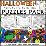 Halloween Puzzle Pack Color-by-Number, Word Searches, and More!