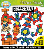 Halloween Puzzle Pattern Blocks Clipart {Zip-A-Dee-Doo-Dah