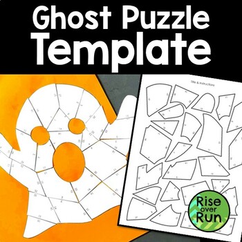 Preview of Halloween Ghost Puzzle Template for Teachers & TpT Sellers