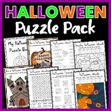 Halloween Puzzles & Activities Pack | October Centers | Ea