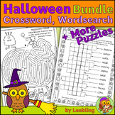 Halloween Puzzles Bundle – Halloween Crosswords, Word Sear