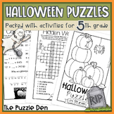 Halloween Puzzles for Fifth Grade