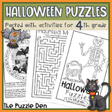 Halloween Puzzles for Fourth Grade