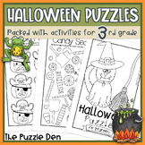 Halloween Puzzles for Third Grade