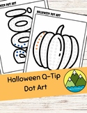 Halloween Q-tip Dot Art Painting Printable Templates for V