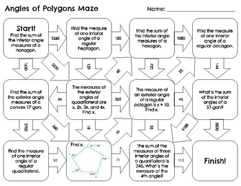 Angles Of Polygons Maze