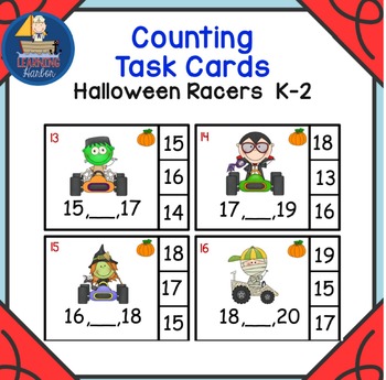 Preview of Halloween Racers Find the Number that Comes Between Two Given Numbers