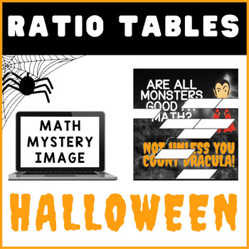 Preview of Halloween | Ratio Tables | Digital Math Mystery Picture Activity | Self-checking