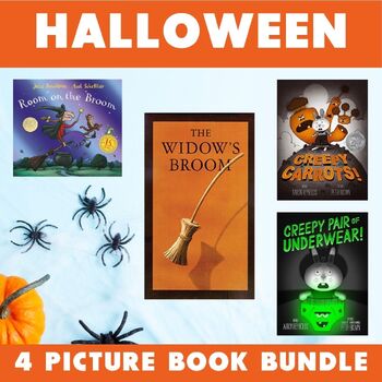 Preview of Halloween Read-Aloud Activities - Room on the Broom, Widow's Broom, Creepy Books