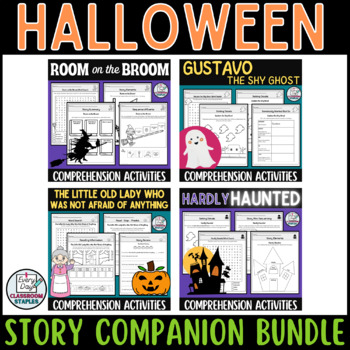 Halloween Read Aloud Stories Comprehension Activities Bundle | TpT