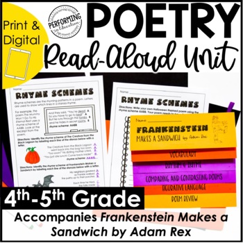 Preview of Halloween Read-Aloud Unit | Use With Frankenstein Makes a Sandwich | 4th-5th