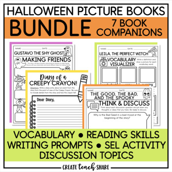 Preview of Halloween Read Alouds BUNDLE | Picture Book Companions | Reading Activities