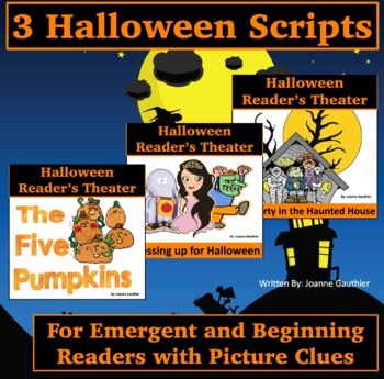 Preview of Halloween Reader’s Theater Mini-Bundle for Emergent and Beginning Readers