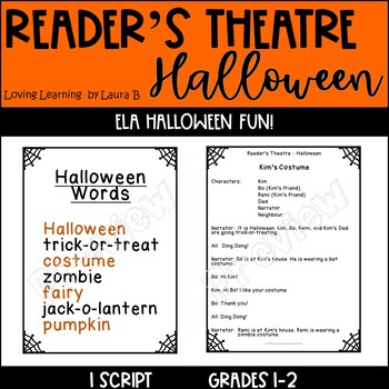 Preview of Halloween Reader's Theatre for grades 1 - 2, Scripts Drama Fluency
