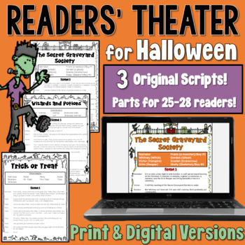 Preview of Halloween Readers' Theater Activity: 3 Fun Scripts to Improve Fluency