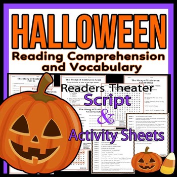 Preview of Halloween Readers Theater Holiday Script, Reading & Activity Packet