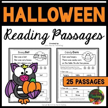 Preview of Halloween Reading Comprehension Passages with Questions Kindergarten & 1st Grade