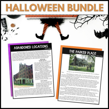 Preview of Halloween Reading Activities - Middle School English Bundle