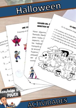 Preview of Halloween Reading Activities |  Reading Comprehension Activities Spanish