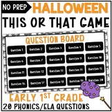 Halloween Reading Activity | First Grade Halloween Phonics