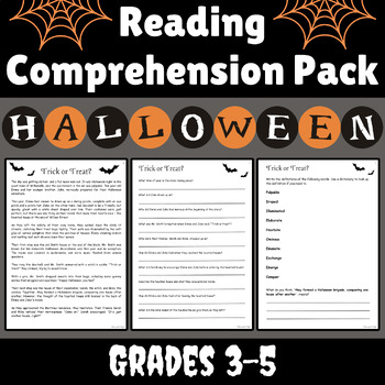 Preview of Halloween Reading Comprehension Activities