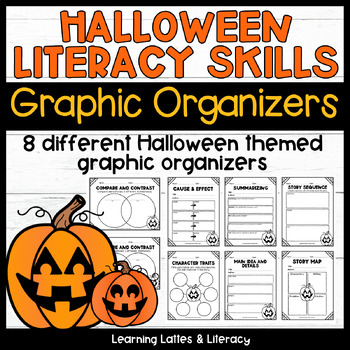 Preview of Halloween Reading Comprehension Activity Halloween Pumpkin Graphic Organizers