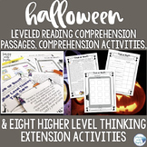 Halloween Reading Comprehension Activity: Leveled Texts & 