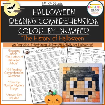 Preview of Halloween Reading Comprehension Activity, The History of Halloween