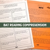Halloween Reading Comprehension Bats