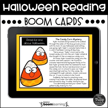 Preview of Halloween Reading Comprehension Boom Cards™ - Digital