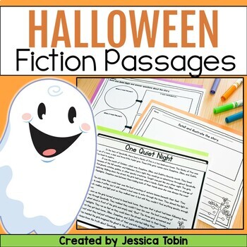 Preview of Halloween Reading Comprehension Passages and Writing Activities - Fiction