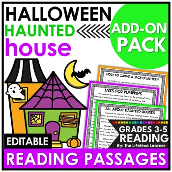 Preview of Halloween Reading Comprehension | October Reading Activities ELA Test Prep