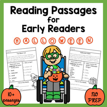 Preview of Halloween Reading Comprehension Passages with Questions for Fall Reading